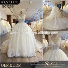 Material 100% poliéster y vestido de novia de Alibaba con uso de novia